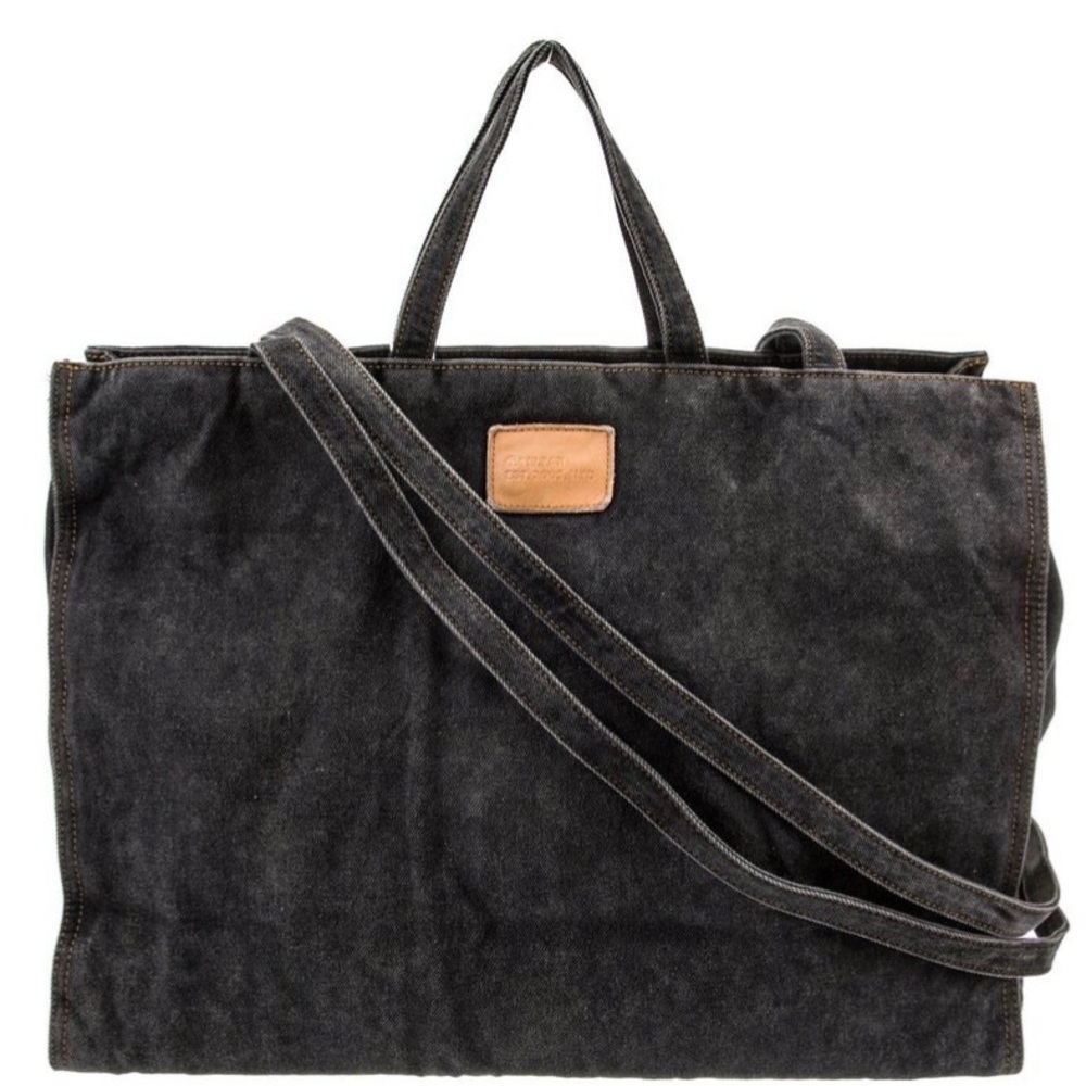 Telfar Denim Black Women's Tote - Picture 4 of 5